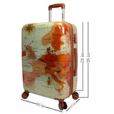 World Traveler VentureX Medium Checked Luggage, Hardshell Suitcase With Spinner Wheels - Europe