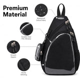 PainPop Oxford Ita Bag Crossbody Sling Bag with Insert Board, Kawaii Pin Display Chest Pack, Single Shoulder Sport Backpack Hiking Daypack for Enamel Pins and Daily Use