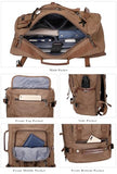 WITZMAN Canvas Travel Backpack Large Laptop Bags Convertible Shoulder Toiletry Bag Hanging Dopp Kit Organizer Water-resistant