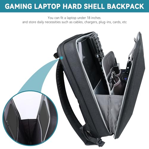 Smatree Hard Gaming Laptop Backpack Compatible for 18 inch Alienware 18 Area-51, for Razer Blade 18 2025, for ASUS ROG Strix G18/SCAR 18 2025/2024, Alienware m18/m18 R2, Acer Predator Helios 18/Neo 18
