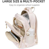 Bluboon Backpacks for School Girls Backpack Kids Bookbag Cute Backpack 8-12 School Supplies (Beige)