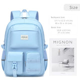 abshoo School Backpack for Girls Bookbag with Lunch Bag Teen Girls School Bag Travel Daypack (Light Blue)