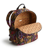 Vera Bradley Women's Premium Cotton Small Banbury Backpack, Midnight Garden Paisley, One Size
