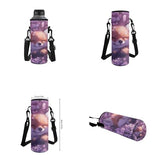 ELEDIZI Cherry Blossom Fox Backpack for Girls Kids Backpack with Lunch Box Water Bottle Holder with Strap and Pencil Pouch 4PCS Bookbag with Front Pocket for School 17" Sturdy Elementary School Bag