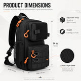flipfit X-PAC Fishing Sling Bag 6L Waterproof Crossbody Tackle Pack with Rod Holder