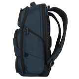 Targus HeritageLuxe Backpack 15-16” – Blue Laptop Bag with SafeSling Protection, RFID Pocket, USB-C Charging, Tracker Slot, Eco Fabric, Leather Accents - TBB65602GL