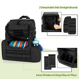 DSLEAF Disc Golf Bag with 24-26 Discs Capacity, Disc Golf Backpack with Two Sidewall Supports and Molle Webbing for Beginner, Hobbyist, Adults and Teenagers