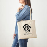 CafePress Obey The Schnoodle Propaganda Tote Bag Reusable Natural Beige Canvas Shopping Bag