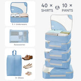 OlarHike 10 Set Packing Cubes for Travel, Gifts for Women Mom,Anti-Tearing Suitcase Organizer with Over-1000 pack Mesh Holes, Vacation Essentials & Accessories for Cruise Ship