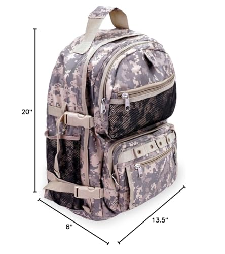 Everest Oversize Digital Camo Backpack, Digital Camouflage, One Size