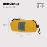 Topo Designs Burrito Bag – Small Accessory Pouch for EDC, Travel, Desk, Fully Foam Padded, Recycled Nylon Construction, 1L (Mustard)