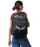 JanSport Right Pack Expressions Backpack – 15-inch Padded Laptop Compartment, Water Bottle Pocket, Utility Pocket with Flap, Cyber Sigil Black/Cream/Black