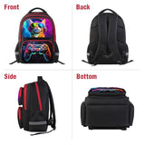 HiGaits Cartoon Kids Backpack for School - 17 Inch Lightweight Bookbag with 3D Reflective Design & Luminous Safety Strips | Durable 600D Polyester, Adjustable Straps for Ages 6-18