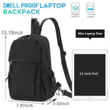 FEDESERN Carbon Lined Backpack,Waterproof Zipper Sling Backpack,Travel Chest Shoulder Bag,Lightweight Unisex Crossbody Casual Daypack for Men & Women (Black)