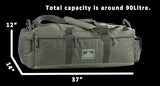 XMILPAX Large Military Duffle Bag Tactical Gear Load Out Bag Deployment Cargo Bag Travel Sports Equipment Duffel Luggage Bag with Backpack Straps 90L