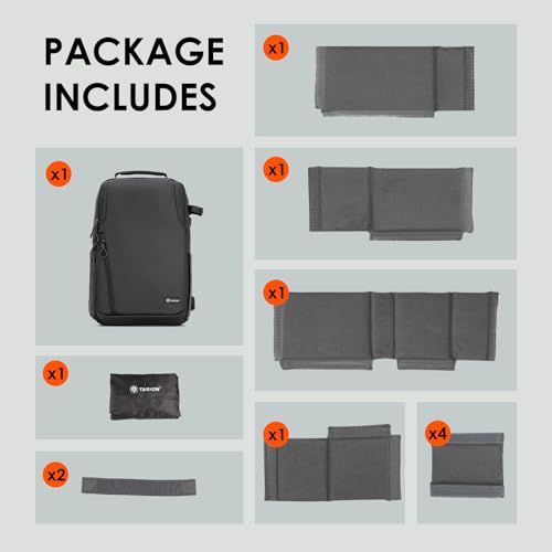 TARION Camera Backpack Waterproof Bag - DSLR Camera Bag with 15.6in Laptop Compartment Rain Cover, Professional Travel Photography Backpack for Photographers, SLR, Camera Lens, TR-XL, Black