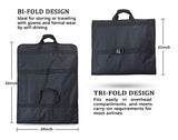 66'' Tri-fold Extra Long Dress Garment Bag, Premium & Breathable Tear-resistant Hanging Suit Cover for Travel and Storage
