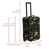 Rockland Fashion Softside Upright Luggage Set,Expandable, Wheel, Telescopic Handle, Camouflage, 2-Piece (14/19)