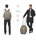 Heliar Rolling Backpack with Wheels | Wheeled Roller Backpack for Business & Travel, Adjustable 13-18 Inch Laptop Backpack with Laptop Compartment & Carry-On Design