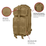 Rothco Convertible Medium Transport Pack – 25L Backpack – Shoulder or Crossbody – MOLLE and Hydration Compatible (Coyote Brown)