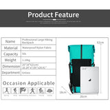 Hiking Backpack,40L to 50L Extra Large Capacity Hiking Bag,Internal Frame Camping Backpack,Upgraded X-PAC Lightweight Sport Daypack Travel Backpack Fit For Mountain Climbing Camping(Peacock Green)