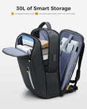 Lekespring Laptop Backpack 17.3 Inch Business Travel Backpack with USB Charging Port, Durable Lightweight Anti-Theft Work Computer Bag with Laptop Compartment, Black