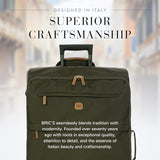 Bric's X-Bag Large Spinner with Frame, Water-Resistant 360° Wheeled Checked Luggage with Ergonomic Handle and Organized Interior – 30 Inch, Olive