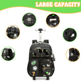 Meetbelify Kids Rolling Backpack with Wheels for Elementary Preschool Students Boys Travel Luggage Carry on Backpack for Boys Ages 6-8
