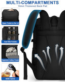 Pritent Cooler Backpack for Men Women Insulated Waterproof Backpack Coolers Leak Proof Cooler Bag Lightweight Lunch Backpack for Camping Beach Travel Picnic(Black,30 Cans)