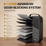 HOMEAL Smell Proof Bag with Lock, Odor Control Storage Kit, Black