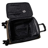 Steve Madden Designer Luggage Collection - 3 Piece Softside Expandable Lightweight Spinner Suitcase Set - Travel Set includes 20 Inch Carry on, 24 Inch & 28-Inch Checked Suitcases (Noble Brown/Tan)