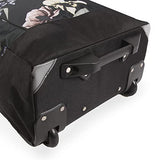 Pacific Coast Signature Large Rolling Shopper Tote Bag, BlackFloral, One Size