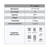 Rockland Melbourne Hardside Expandable Spinner Wheel Luggage, Purple, Carry-On 20 inches