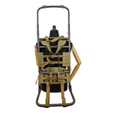 ZRSCHYG Hunting External Pack Frame with Rain Cover, Adjustable Straps, External Frame Backpack for Heavy Loads - Hunting, Backpacking, Tactical Use (khaki)