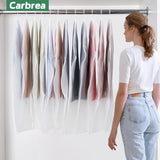 6 Pack Garment Bags for Hanging Clothes - Translucent Suit Bag for Closet Wardrobe Storage Travel - 24" x 42"
