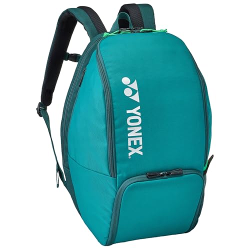 YONEX Unisex Pro Backpack B - Stylish Durable Lightweight Multifunctional Spacious Tennis Backpack w/Chest Belt & Shoe Pocket, Dark Green