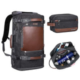 WITZMAN Travel Backpack for Men Carry on Luggage Backpack Duffel bag with Shoe Compartment Toiletry Bag Hanging Dopp Kit Organizer Water-resistant