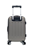 Rockland London Hardside Spinner Wheel Luggage, Silver, Carry-On 20-Inch