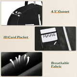 SLEEPING LAMB 72'' Bridal Wedding Gown Dress Garment Bag 15'' Gusseted Garment Cover Shoe Pockets Travel Garment Storage Bag for Prom, Evening Gowns, Black