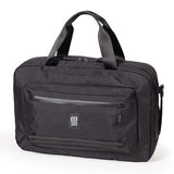 Topo Designs Global Pro 3-Way Briefcase, Waterproof X-Rip Fabric, Metal Hardware, Removable Shoulder Strap, Stowable Backpack Straps, Rugged + Minimalist PFC-Free (Black)