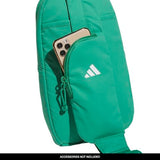 adidas Essentials 3 Crossbody – Sling Bag with Phone Pocket, Semi Court Green, OSFA