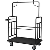 Luggage Cart,Heavy-Duty Steel Luggage Trolley with 360°Silent Wheels,1100LBS Load Hand Truck,Anti-Collision Strip for Hotel Bellman,Airport & Resort Use,Smooth-Rolling Platform Dolly