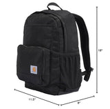 Carhartt 23L Single-Compartment Backpack, Durable Pack with Laptop Sleeve and Duravax Abrasion Resistant Base, Black