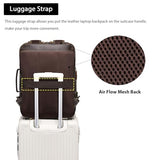 LANNSYNE Vintage Genuine Leather Backpack For Men, 2 in 1 Expandable Briefcase Fits 17'' Laptop Crossbody shoulder Bag Business/Travel Rucksack