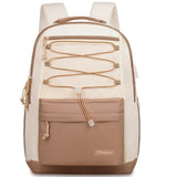 WINDARS School Backpack for Teens Girls, Aesthetic College Backpack Large Bookbag for Women Students Fashion 15.6 Inch Laptop Bag for Work Travel (Khaki Beige)
