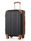 Coolife Luggage, Lightweight and Durable Hardshell, 24 in, apricot black