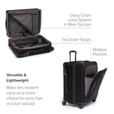 TUMI - Aerotour 4 Wheel Expandable Luggage - Men's and Women's Lightweight Business and Leisure Travel Suitcase - 21.75" Continental Expandable Carry-On, Black