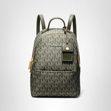 Michael Kors Sable Extra Small Covertible Messenger Backpack, Gold-Tone Hardware/Tonal MK Signature Nylon/Ivy