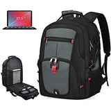 NUBILY Laptop Backpack 17 Inch Waterproof Extra Large TSA Travel Backpack Anti Theft College Business Mens Backpacks with USB Charging Port 17.3 Gaming Computer Backpack for Women Men 45 L Grey