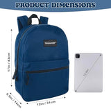 Trail maker Classic 17 inch Backpacks with Adjustable Padded Straps | School Backpacks for Girls, Boys (Navy)